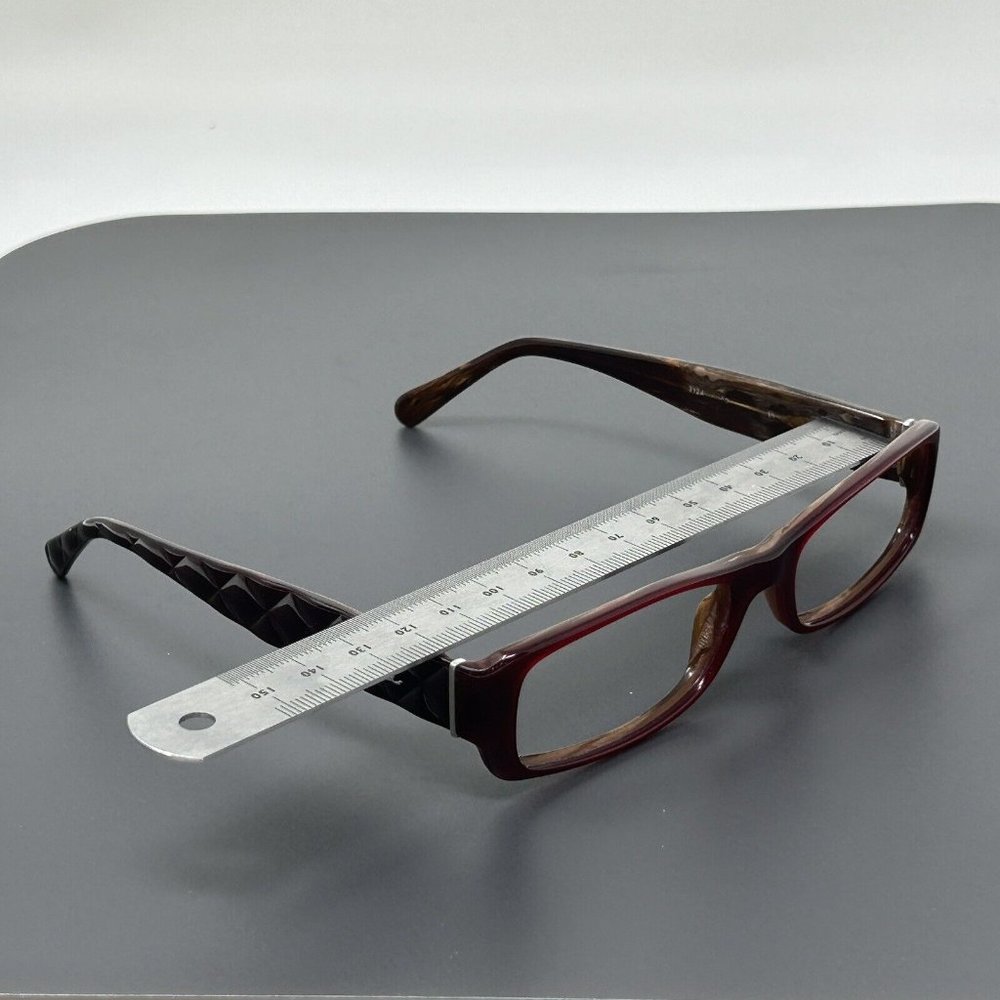 Chanel CH 3124 650 51mm Bordeaux Horn Quilted Cocomark Eyeglasses Frames Only - Picture 8 of 12